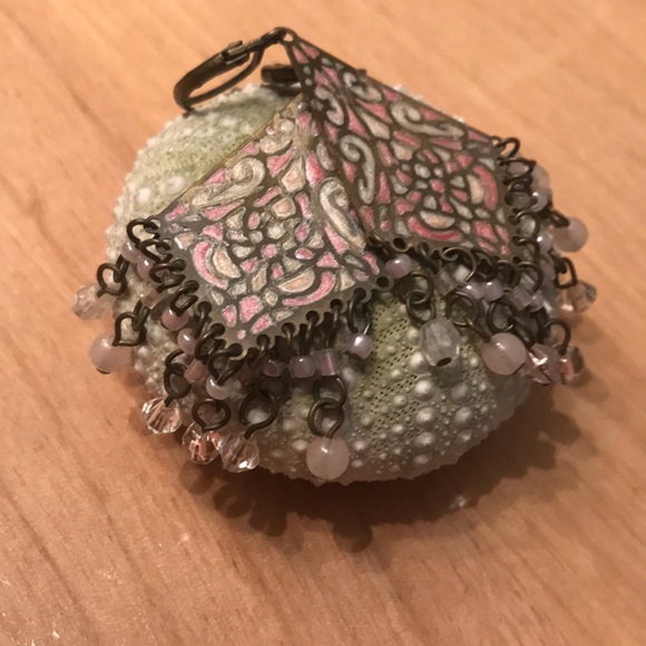 Pink Resin Chandelier Dangly Earrings - Picture 2 of 3